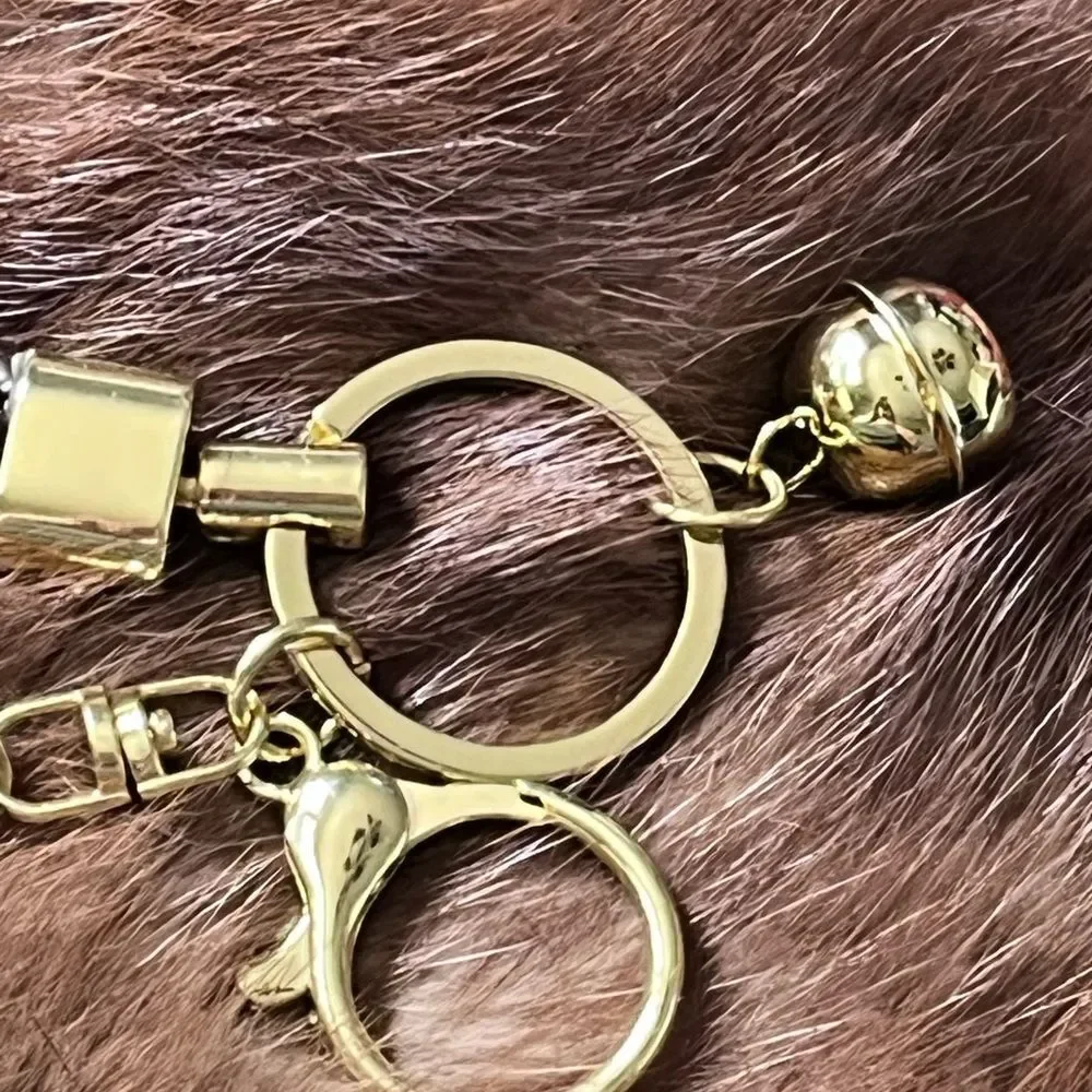 Basketball Keychain with braided leather Strap